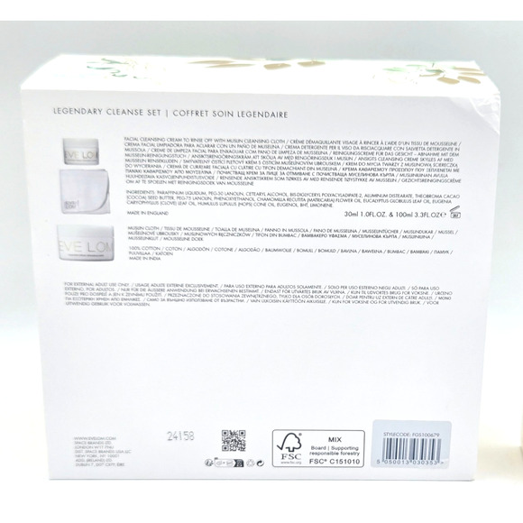 Eve Lom Legendary 3pc Cleanse Skincare Set - 100ml & Travel 30m w/ Muslin Cloth - Picture 3 of 5